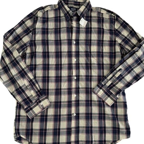 BLUE Saks Fifth Avenue Mens Button Down Collared Shirt Size XXL - Picture 1 of 7